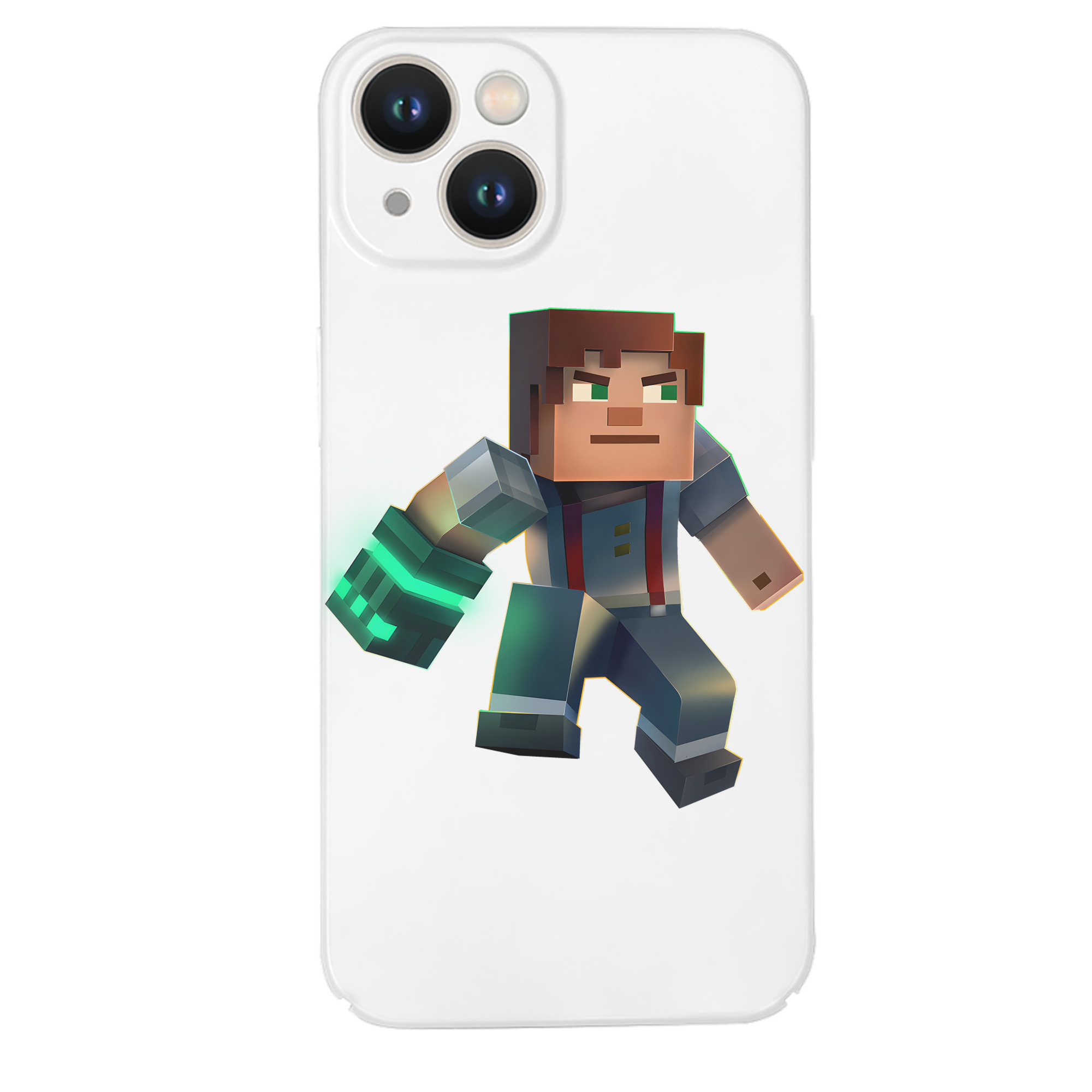 （画像用） マインクラフト ブロックの世界 Minecraft MC Block world 【iPhone 14シリーズ対応】ハードケース